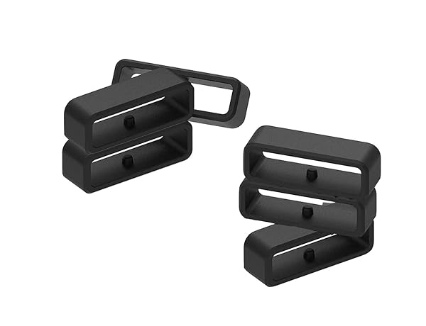 E ECSEM 6 PCS Band Keeper for Garmin Approach S10 S20 S60 S5 S6 Forerunner 255 265 965 955 Venu 3 2 Vivoactive 4 Black Silicon Fastener Rings - View 2 of 3