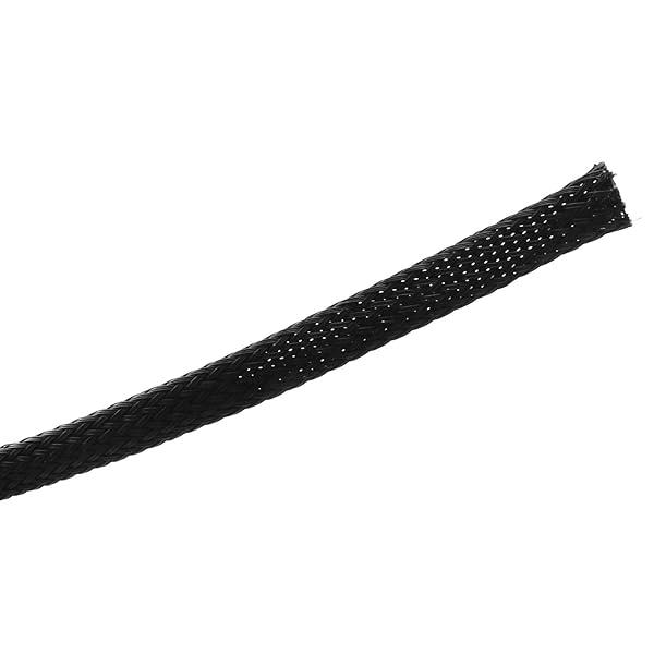 DGZZI DGZZI 16.4ft Braided Wire Sleeve 1/4 Inch Flame Retardant Black Expandable Cable Sleeving for Automotive Audio Video Home Devices - View 3 of 4