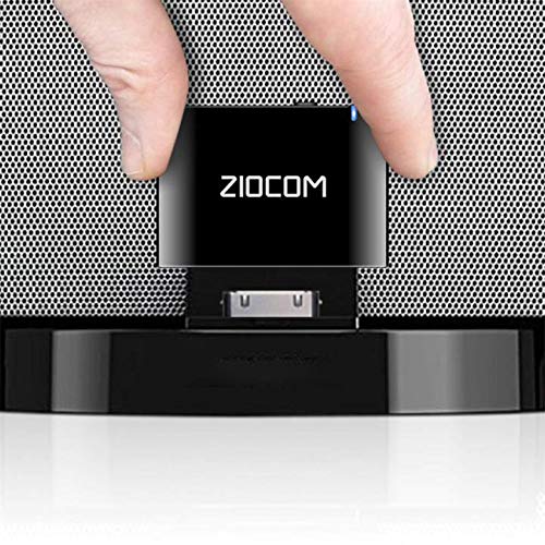 ZIOCOM ZIOCOM 30 Pin Bluetooth Adapter for Bose SoundDock & iPod - Wireless Receiver with 3.5mm Aux Cable (Not for Cars)