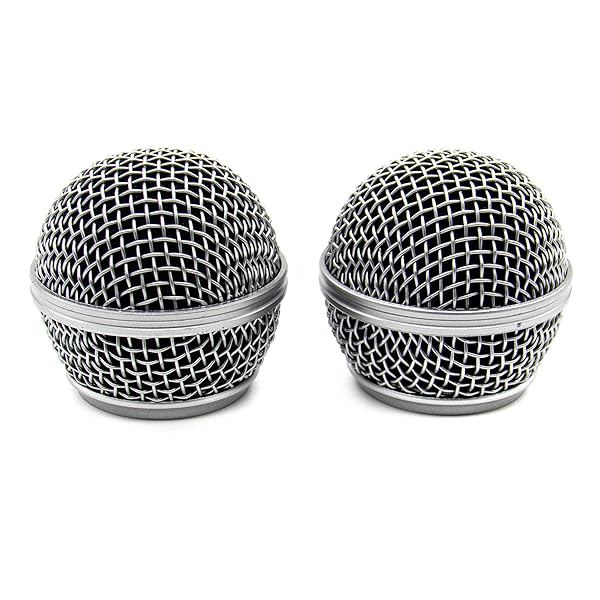 AUEAR 2 Pack Microphone Grill for SM58, BETA58, & More - Perfect Replacement for Clear Sound