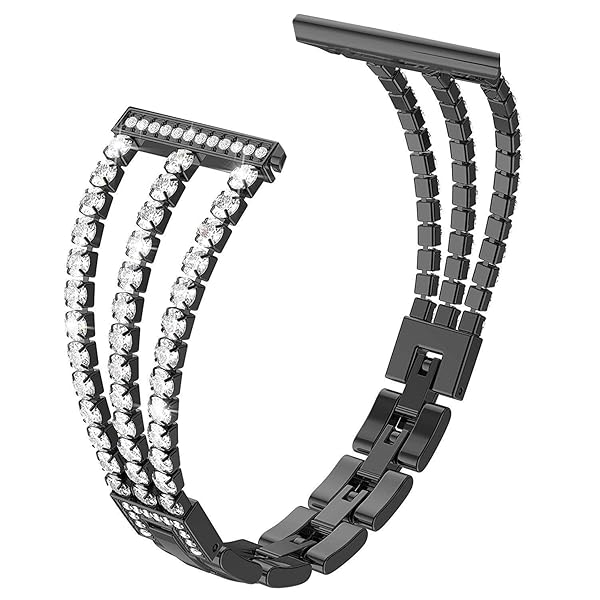 SPINYE SPINYE Band for Galaxy Watch 46mm Fashion Diamond Stainless Steel Bracelet Strap for Samsung Gear S3 Frontier Classic Moto 360 2nd Gen Black - View 3 of 6