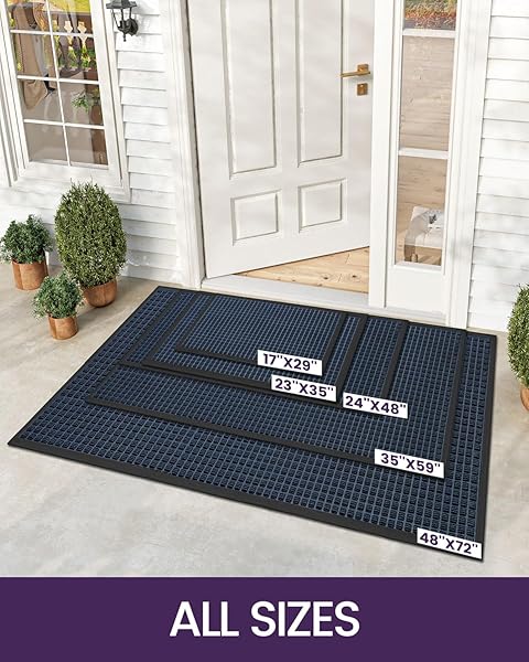 DEXI "DEXI Heavy Duty Door Mat - Stain & Fade Resistant Non-Slip Indoor/Outdoor Mat 35"x23" - Perfect for Entryways & Patios" - View 4 of 10