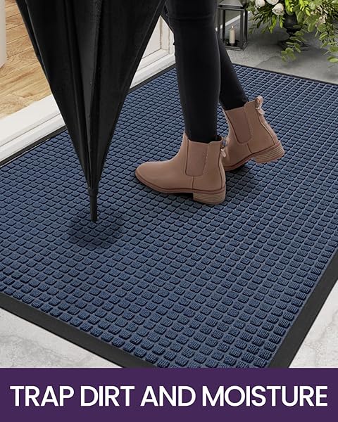 DEXI "DEXI Heavy Duty Door Mat - Stain & Fade Resistant Non-Slip Indoor/Outdoor Mat 35"x23" - Perfect for Entryways & Patios" - View 5 of 10