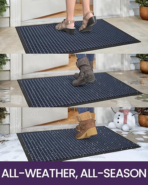 DEXI "DEXI Heavy Duty Door Mat - Stain & Fade Resistant Non-Slip Indoor/Outdoor Mat 35"x23" - Perfect for Entryways & Patios" - View 9 of 10