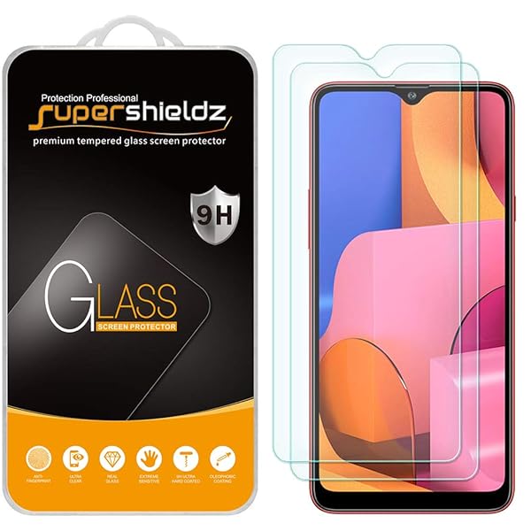 Supershieldz 2 Pack Tempered Glass Screen Protector for Samsung Galaxy A20S Anti Scratch Bubble Free 0.33mm