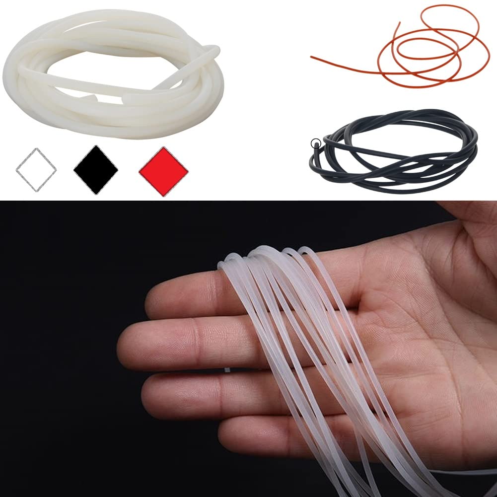 Othmro Othmro 0.16 Inch Soft Silicone Bending Insert Tube for Rigid Tubing 3.28 ft Acrylic Repairs Accessory Bending Cord White 1 Piece - View 8 of 8