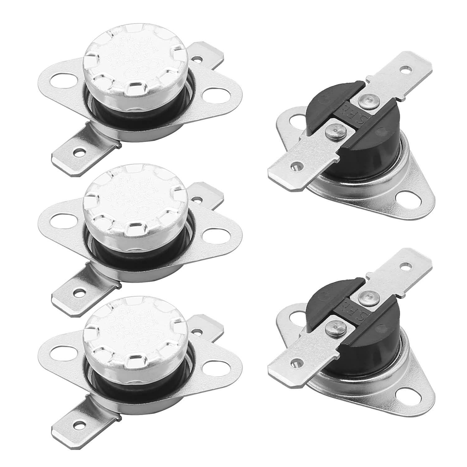 Fielect 5Pcs KSD301 Thermostat 40C Normally Closed Snap Disc Limit Control Switch for Microwave Thermal Applications