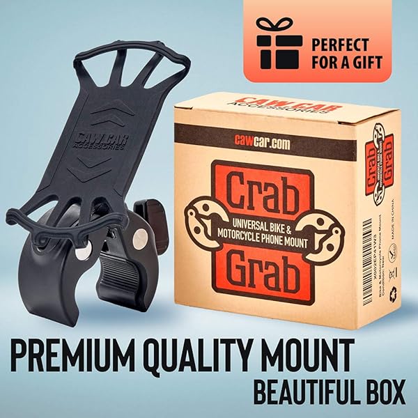 CAW.CAR Accessories Upgraded 2024 Bicycle and Motorcycle Phone Mount Secure and Reliable Bike Phone Holder for iPhone Samsung Any Smartphone Adjustable and Stress Resistant - View 4 of 6