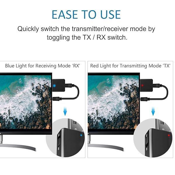 Isobel ISOBEL Bluetooth 5.0 Audio Transmitter & Receiver - 3 in 1 HiFi Adapter for Car, TV, Headphones & PC - View 4 of 5