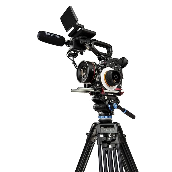 Benro Benro S6 PRO Flat Base Fluid Video Head: 13.2 lb Capacity, 6-Step Counterbalance & Accessory Mounts for Smooth Filming - View 3 of 10