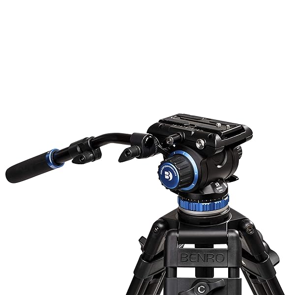 Benro Benro S6 PRO Flat Base Fluid Video Head: 13.2 lb Capacity, 6-Step Counterbalance & Accessory Mounts for Smooth Filming - View 4 of 10
