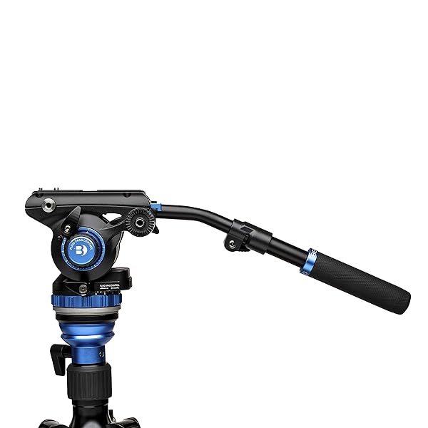 Benro Benro S6 PRO Flat Base Fluid Video Head: 13.2 lb Capacity, 6-Step Counterbalance & Accessory Mounts for Smooth Filming - View 5 of 10