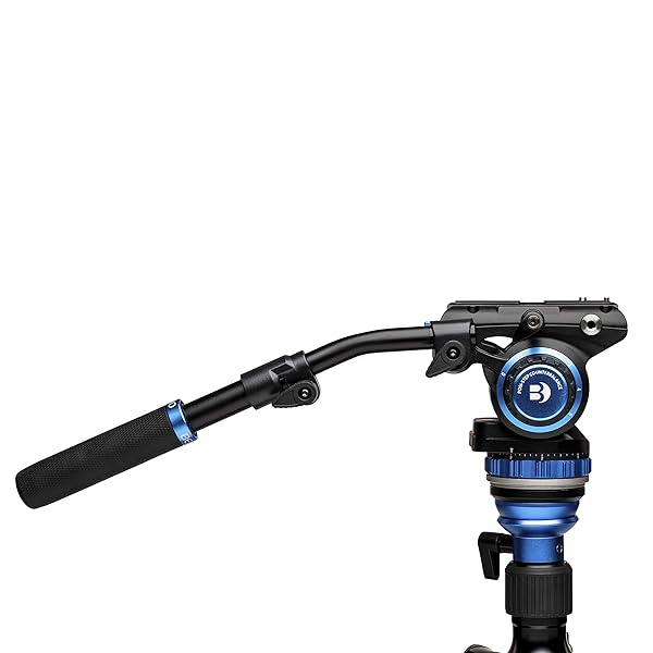 Benro Benro S6 PRO Flat Base Fluid Video Head: 13.2 lb Capacity, 6-Step Counterbalance & Accessory Mounts for Smooth Filming - View 6 of 10