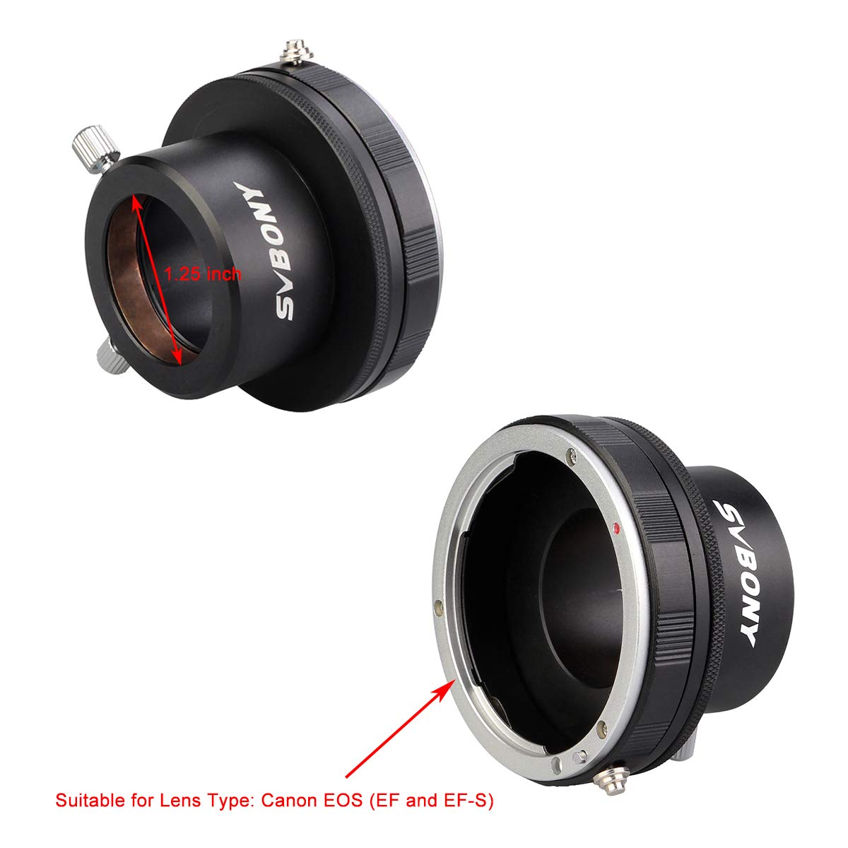 SVBONY SVBONY SV149 Camera Lens Adapter for Canon DSLR to 1.25 Inch Eyepiece Ideal for Photography and Guiding - View 2 of 9