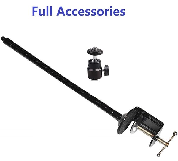 AceTaken Flexible AceTaken Webcam Mount: Gooseneck Arm Clamp for Logitech C920, C922, C930, Brio - 25 Inch Tripod Stand - View 8 of 10