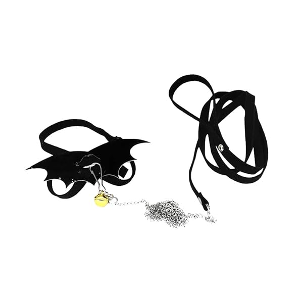 POPETPOP POPETPOP Adjustable Turtle Harness and Leash with Wings for Tortoise Walking Training Black