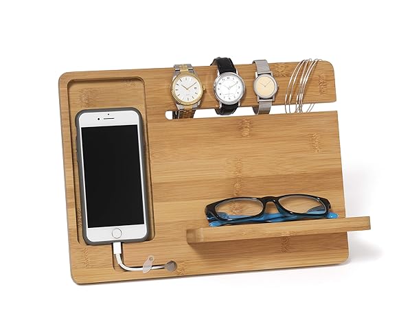 Lipper International Eco-Friendly Bamboo Smartphone & Watch Stand by Lipper International - Stylish & Functional - View 3 of 5