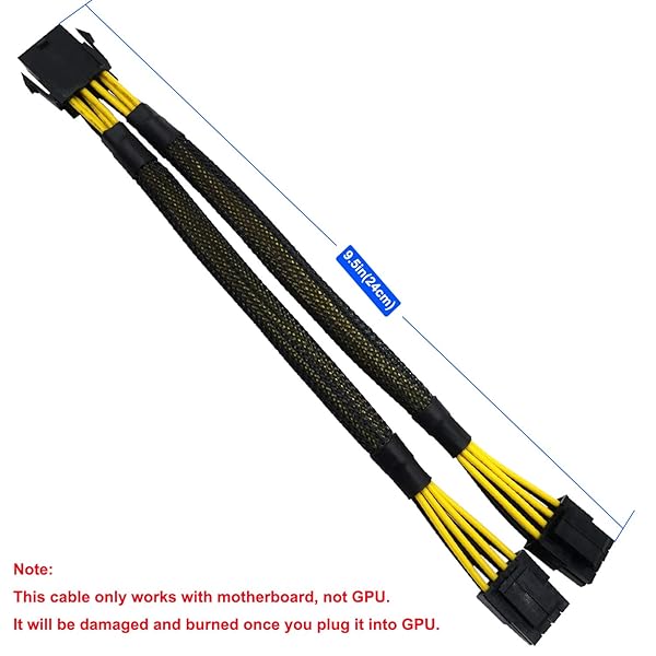 COMeap COMeap 8 Pin CPU Splitter Female to Male Power Supply EPS Adapter Extension Cable 9.5 inch for Motherboard - View 4 of 6