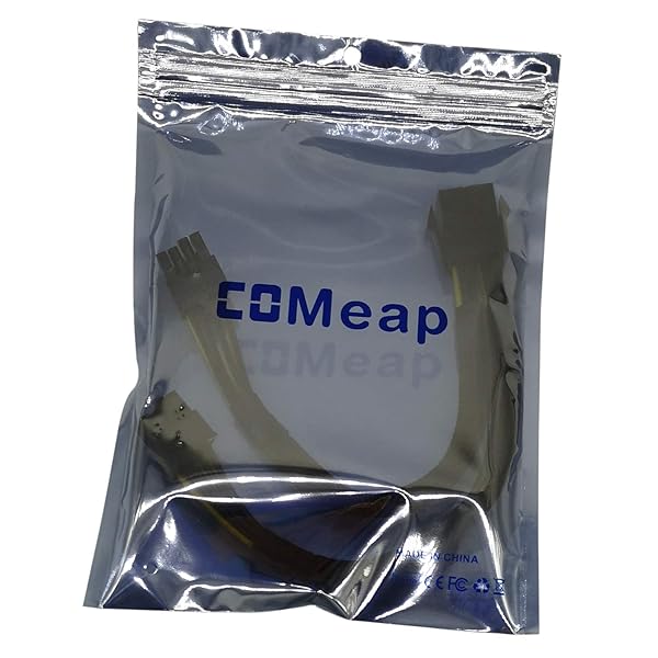 COMeap COMeap 8 Pin CPU Splitter Female to Male Power Supply EPS Adapter Extension Cable 9.5 inch for Motherboard - View 5 of 6