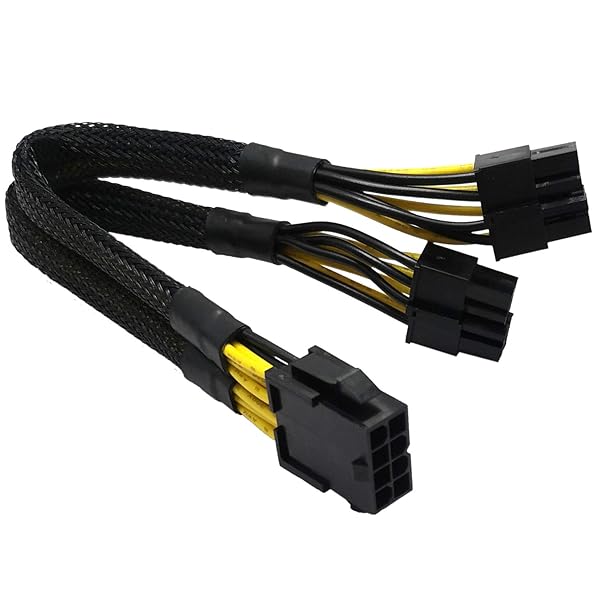 COMeap 8 Pin CPU Splitter Female to Male Power Supply EPS Adapter Extension Cable 9.5 inch for Motherboard