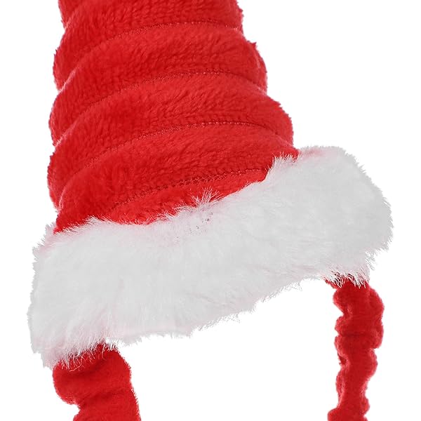 POPETPOP POPETPOP Guinea Pig Costume Christmas Hat Set for Small Pets Santa Claus Cap for Rabbits Hamsters Kittens and More 2pcs - View 5 of 9