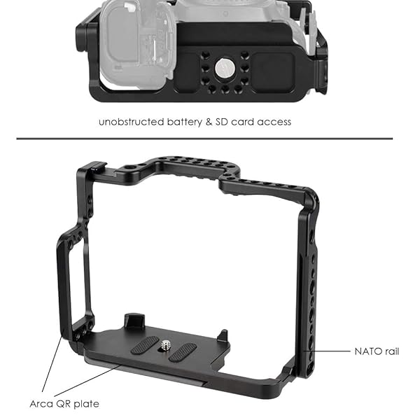 NICEYRIG Buy NICEYRIG Cage for Canon 5D/5DS Mark IV/III/II - Full DSLR Camera Cage with QR Plate & Cold Shoe - View 5 of 10