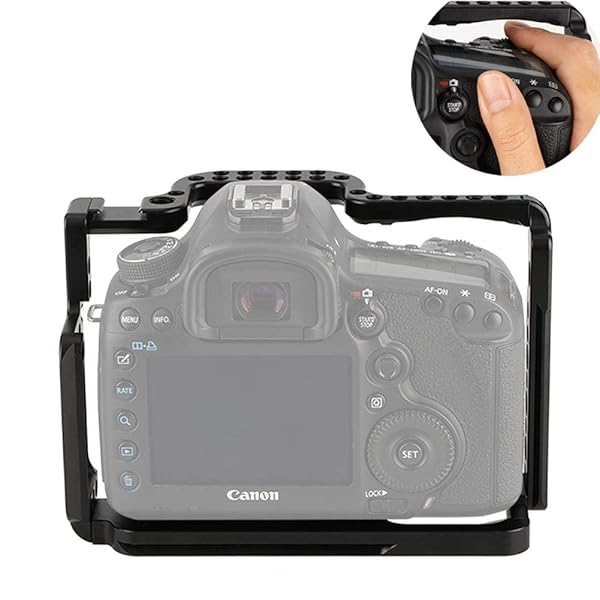 NICEYRIG Buy NICEYRIG Cage for Canon 5D/5DS Mark IV/III/II - Full DSLR Camera Cage with QR Plate & Cold Shoe - View 8 of 10