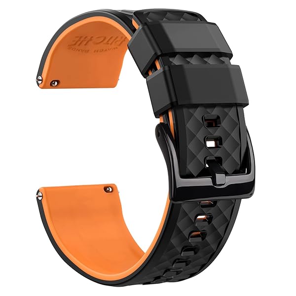 Ritche Ritche Christmas Gift 24mm Silicone Quick Release Rubber Watch Bands for Men Perfect for White Elephant Gifts and Stocking Stuffers
