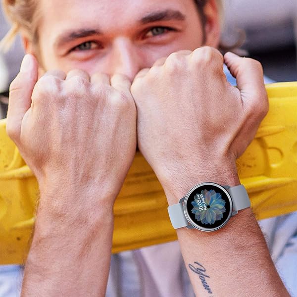 Yolovie Yolovie 4 Pack Screen Protector Case for Samsung Galaxy Watch Active 2 40mm Silicone Bumper Protective Shell Clear Silver Black Gray - View 8 of 8