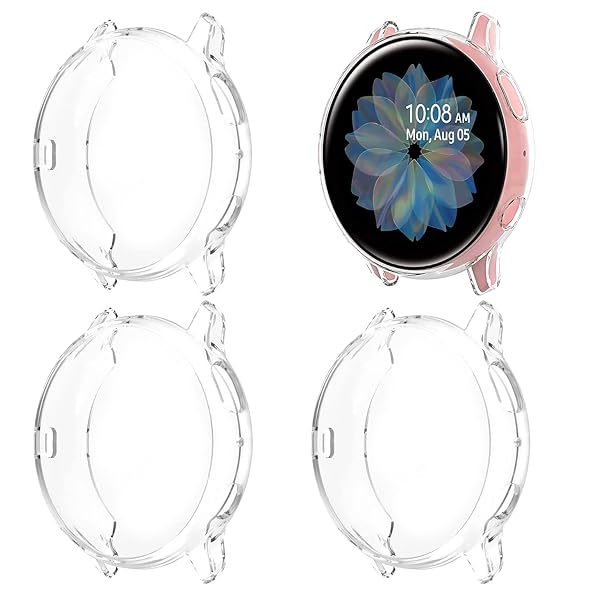 Yolovie Yolovie 4 Pack Screen Protector Case for Samsung Galaxy Watch Active 2 40mm Silicone Bumper Full Protective Shell Face Cover