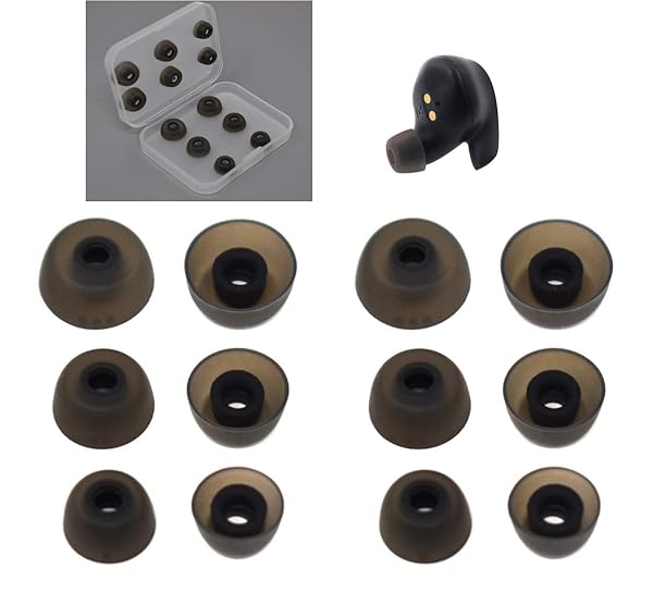 Zotech Ear Tips for Jabra Elite Active 65t and 75t 6 Pairs SML Black