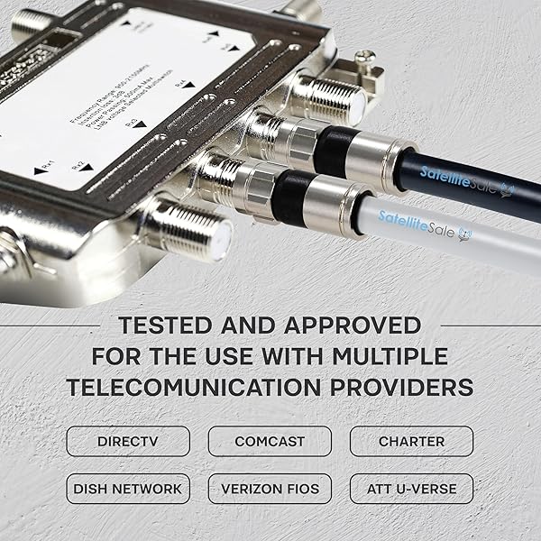 SatelliteSale Buy 200ft SatelliteSale 75Ohm RG-6/U Coaxial Cable with F-Type Connector - Indoor/Outdoor Universal Black Wire - View 4 of 8