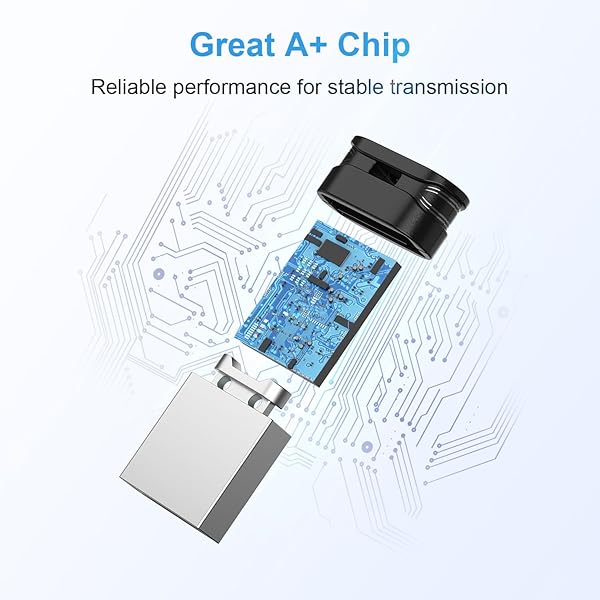 RAOYI RAOYI 2 Pack 64GB USB Flash Drive USB 3.0 Mini Fit Ultra Slim Thumb Drive with Lanyard Black - View 6 of 9