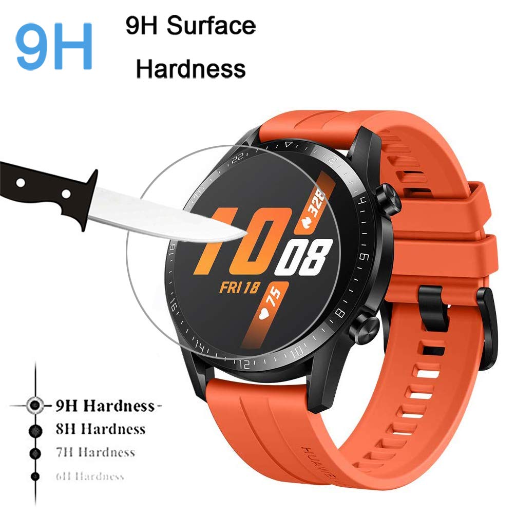 Youniker Youniker 4 Pack Tempered Glass Screen Protectors for Huawei Watch GT2 46mm Anti-Scratch Bubble Free 9H 0.3MM Smartwatch Cover - View 4 of 8