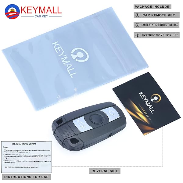 Keymall Keymall Keyless Entry Remote Car Key Fob Replacement for BMW CAS3 3 5 6 7 Series 315MHz ID7944 Chip - View 8 of 8