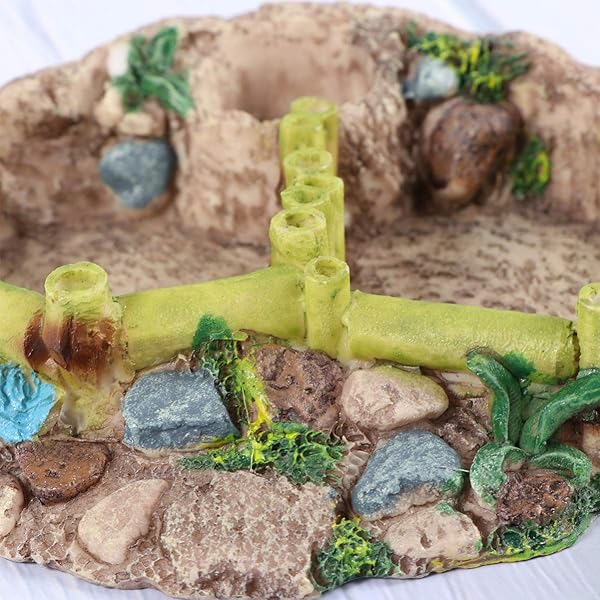 POPETPOP POPETPOP Reptile Resin Corner Water Dish for Tortoise Lizard Bearded Dragon Frog Gecko Snake Chameleon 25593 - View 7 of 9