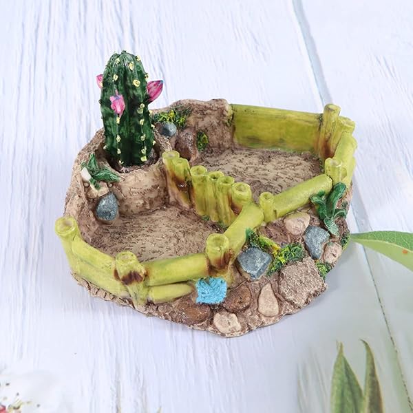 POPETPOP POPETPOP Reptile Resin Corner Water Dish for Tortoise Lizard Bearded Dragon Frog Gecko Snake Chameleon 25593 - View 9 of 9