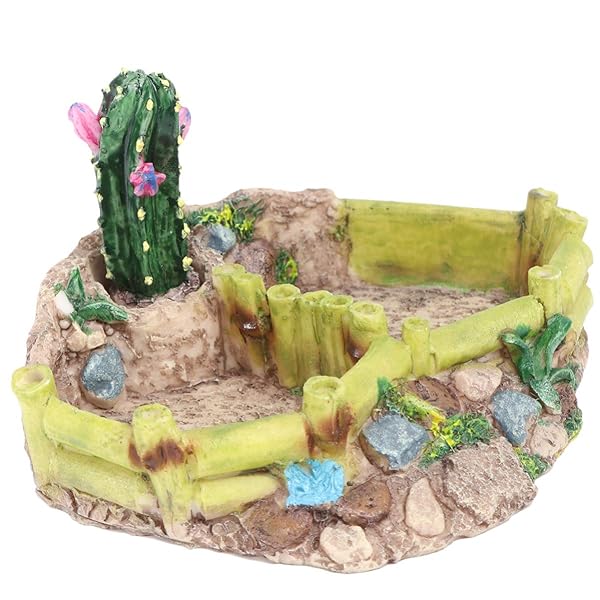 POPETPOP POPETPOP Reptile Resin Corner Water Dish for Tortoise Lizard Bearded Dragon Frog Gecko Snake Chameleon 25593