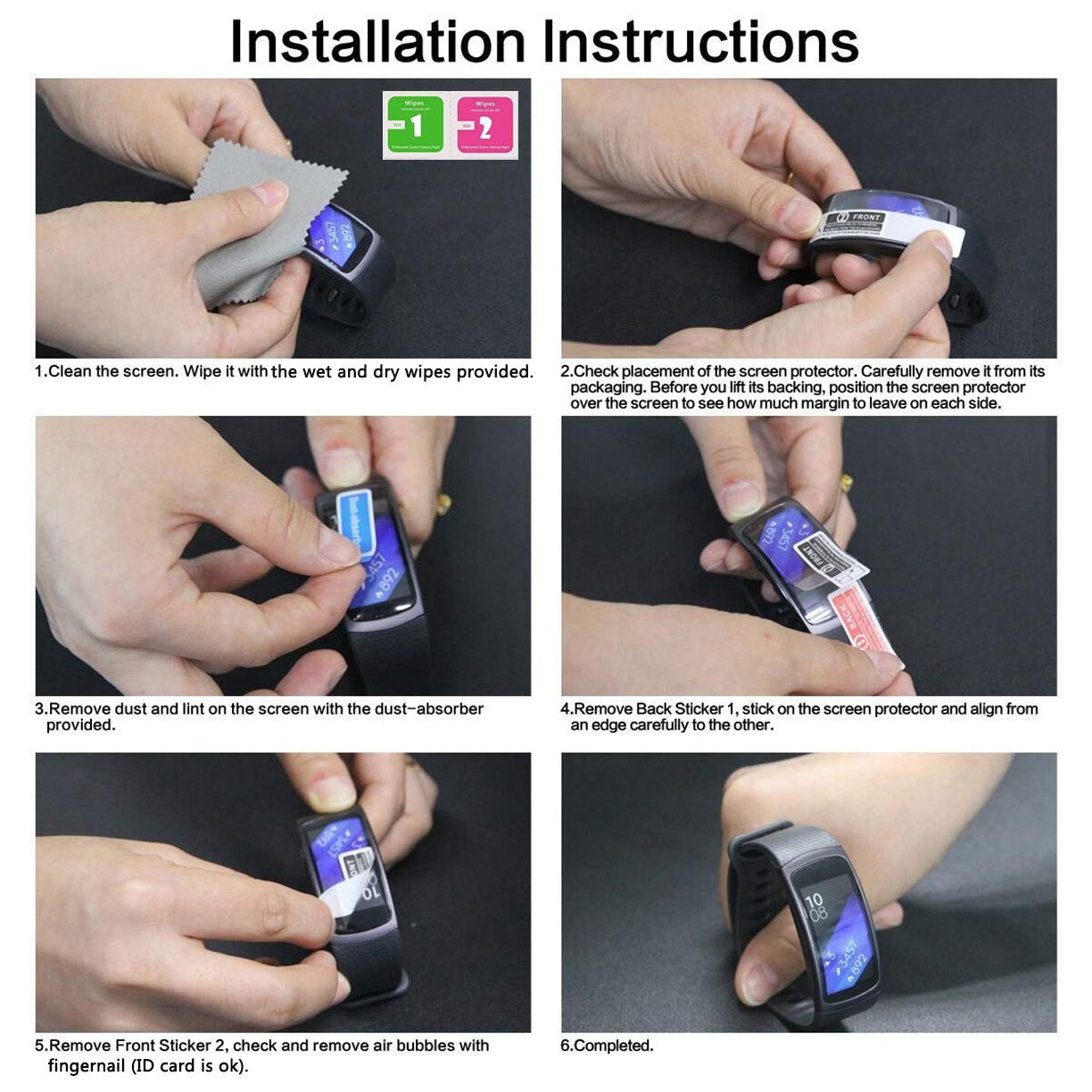 Youniker Youniker 6 Pack Garmin Vivoactive 4 Screen Protector Film HD Anti-Scratch Anti-Fingerprint for GPS Smartwatch - View 6 of 7