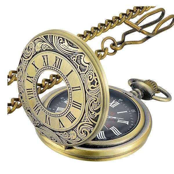 LYMFHCH LYMFHCH Vintage Pocket Watch with Roman Numerals - Perfect Gift for Christmas, Graduation & Father's Day