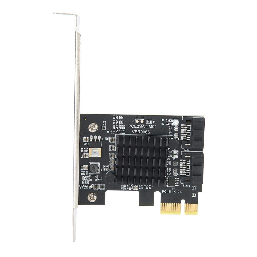 Zopsc PCI-E 2-Port SATA 3.0 Expansion Card Plug and Play PCI Express Adapter with AHCI1.0 IDE Mode and Hot Plugging Support - View 3 of 8