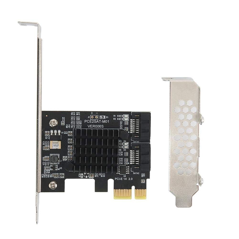 PCI-E 2-Port SATA 3.0 Expansion Card Plug and Play PCI Express Adapter with AHCI1.0 IDE Mode and Hot Plugging Support