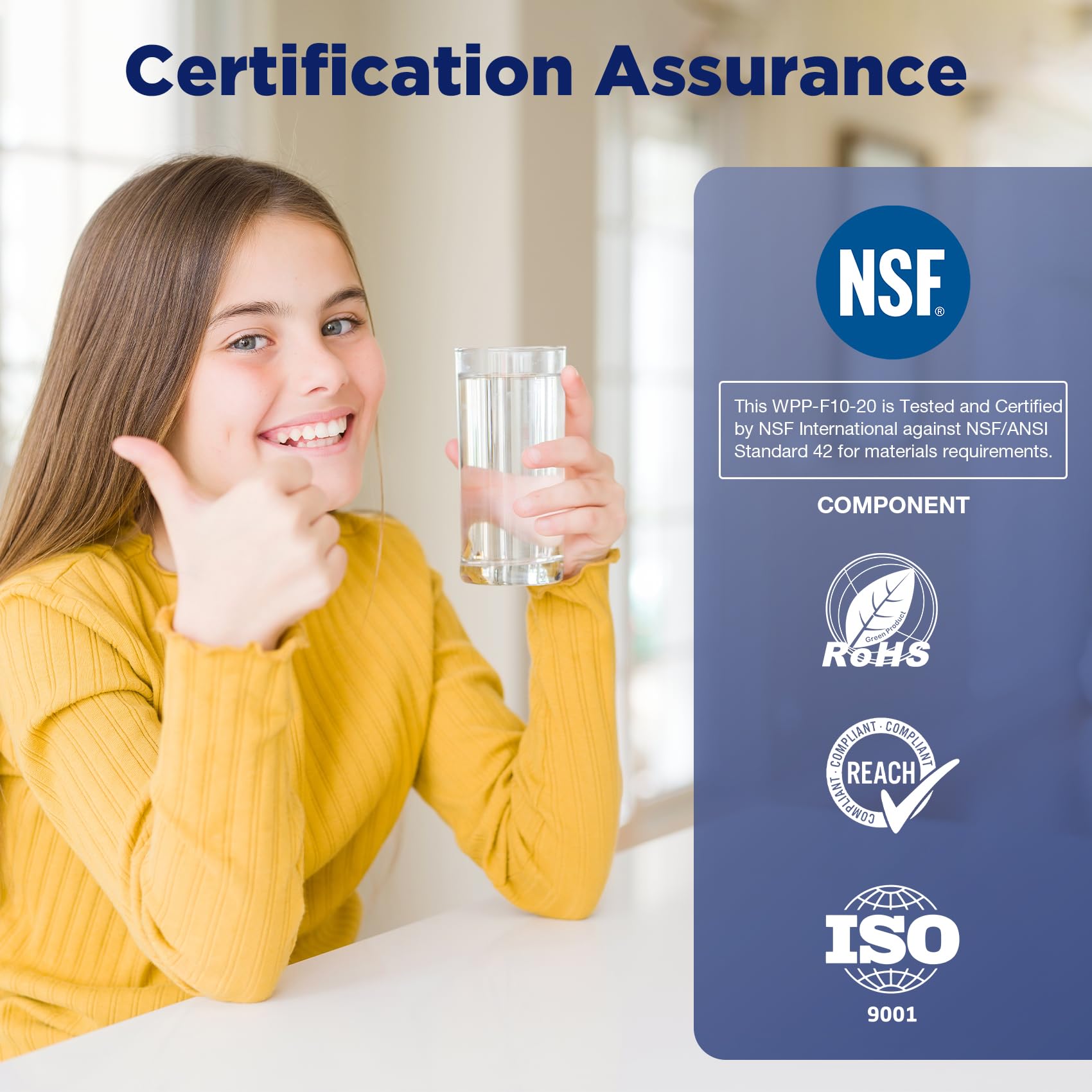 Membrane Solutions Membrane Solutions 20 Micron 10x2.5 String Wound Whole House Water Filter Replacement Cartridge 6 Pack for Well Water - View 4 of 8