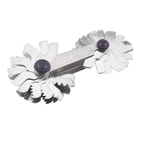 Acogedor 60 and 55 Degree Thread Gauge for Metal Turning Lathes Metric and Imperial 52pc Tool to Verify Thread Cutting Angles