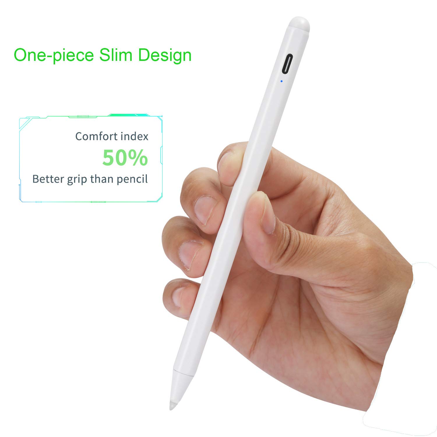 EVACH Stylus Pencil for iPad 8th 9th 10th Generation 10.2 Inch Palm Rejection Compatible with Apple Pencil 2nd Generation White - View 2 of 6