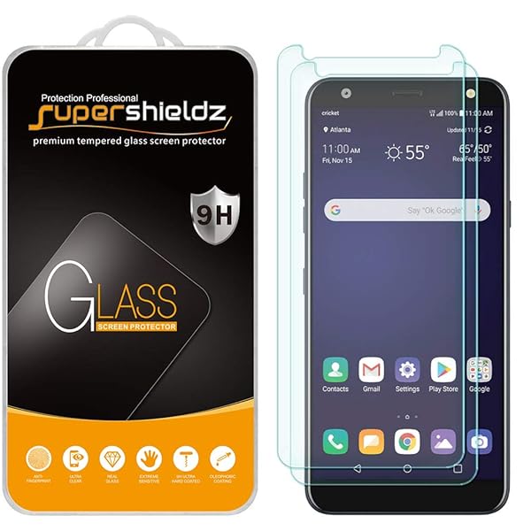 Supershieldz 2 Pack Tempered Glass Screen Protector for LG Harmony 3 Anti Scratch Bubble Free 0.33mm Thickness