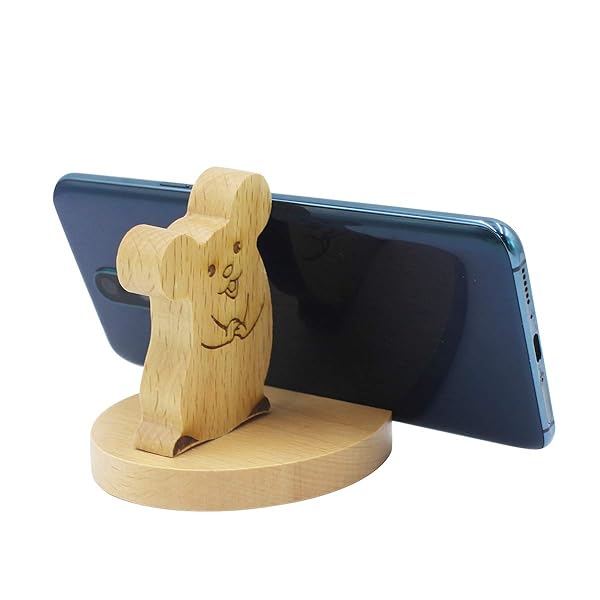 Amamcy Amamcy Cute Mouse Cell Phone Holder Stand for Smartphones Desk Ornament Ideal for Mobile Phones - View 6 of 7