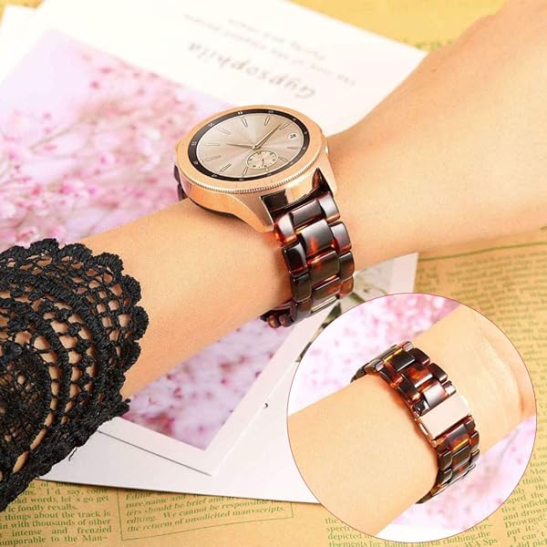 SPINYE SPINYE Colorful Resin Band for Samsung Galaxy Watch 6 5 4 3 Active 2 Compatible 20mm Replacement Strap for Men and Women Hawksbill - View 3 of 8