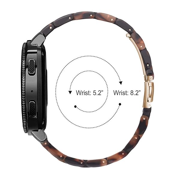 SPINYE SPINYE Colorful Resin Band for Samsung Galaxy Watch 6 5 4 3 Active 2 Compatible 20mm Replacement Strap for Men and Women Hawksbill - View 7 of 8