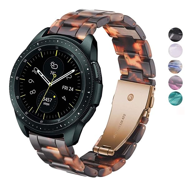 SPINYE SPINYE Colorful Resin Band for Samsung Galaxy Watch 6 5 4 3 Active 2 Compatible 20mm Replacement Strap for Men and Women Hawksbill - View 2 of 8